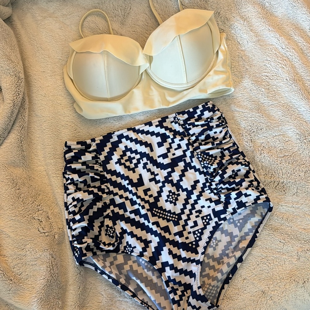 High waisted bathing suit